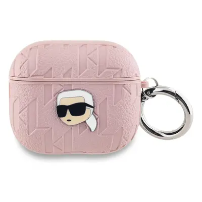 Pouzdro Karl Lagerfeld PU Embossed Karl Head pro AirPods 3 Pink