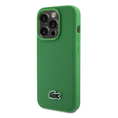 Zadní kryt Lacoste Iconic Petit Pique Woven Logo Magsafe pro iPhone 15 Pro Max Green