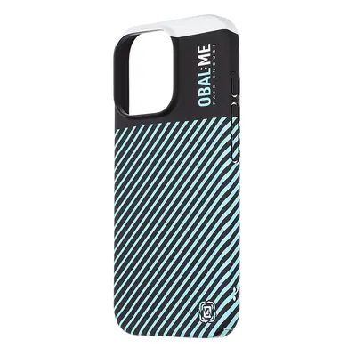 Zadní kryt OBAL:ME Flossy Stripes pro Apple iPhone 16 Pro Black/Sky Blue