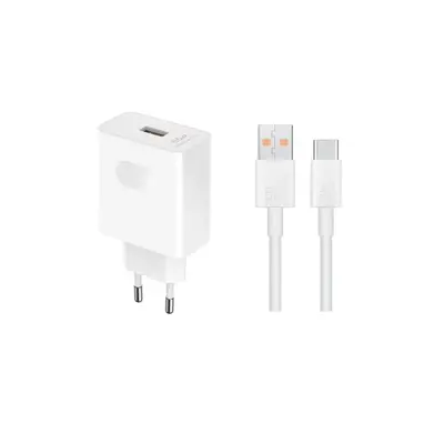 Cestovní nabíječka Honor HN-110600E00 Original + USB-C Datový Kabel 66W bílá