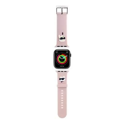 Řemínek Karl Lagerfeld Karl and Choupette Head NFT pro Apple Watch 38/40/41 Pink