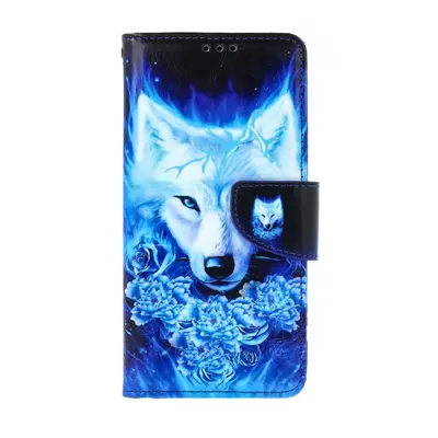 Pouzdro TopQ Xiaomi Redmi Note 9 knížkové Tyrkysový vlk 54515