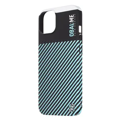 Zadní kryt OBAL:ME Flossy Stripes pro Apple iPhone 13 Black/Sky Blue