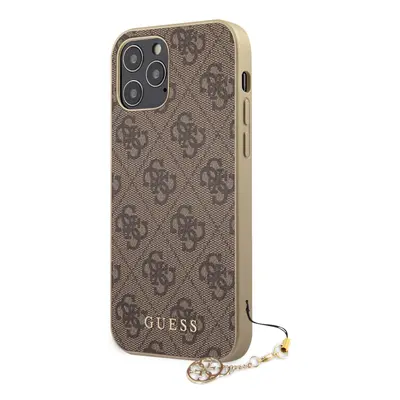 Guess 4G Charms Zadní Kryt pro iPhone 12/12 Pro 6.1 Brown