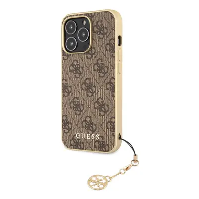 Guess 4G Charms Zadní Kryt pro iPhone 13 Pro Brown