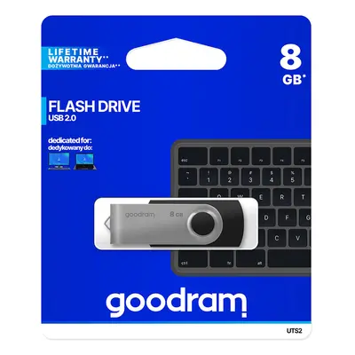 Flash disk GOODRAM UTS2 8GB černo-stříbrný