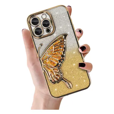 Zadní kryt Tel Protect Butterfly Water pro iPhone 16 Pro zlatý