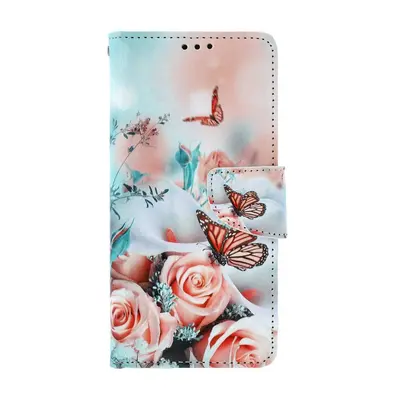 Pouzdro TopQ Xiaomi Redmi 9 knížkové Růže s motýlem 63630