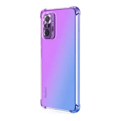 Kryt TopQ Xiaomi Redmi Note 10 Pro silikon Shock duhový fialovo-modrý 58903