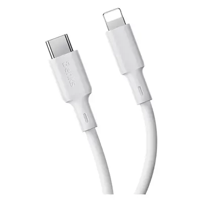 Datový kabel Benks D45 - USB-C to Lightning - 2,4A 1,2 m bílý