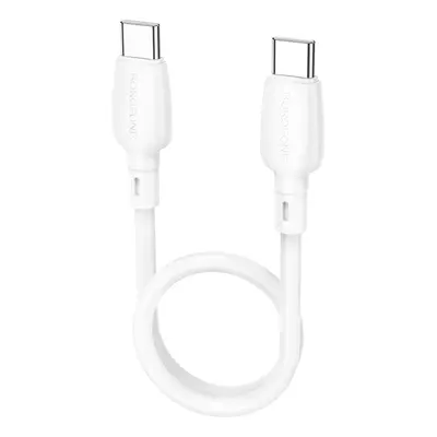 Borofone kabel BX93 Super Power - typ C na typ C - 60W 3A 0,25 metru bílý