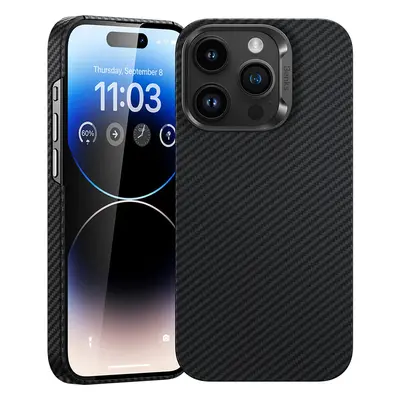 Zadní kryt Magnetic Armor Air Kevlar Metal Frame 600D pro iPhone 15 Pro black