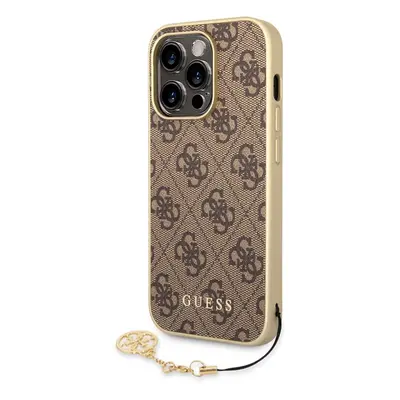 Guess 4G Charms Zadní Kryt pro iPhone 14 Pro Max Brown