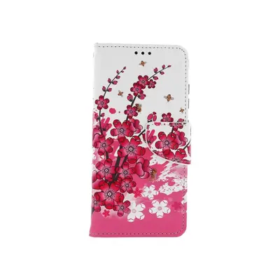 Pouzdro TopQ Samsung A52 knížkové Kytičky textil 56590