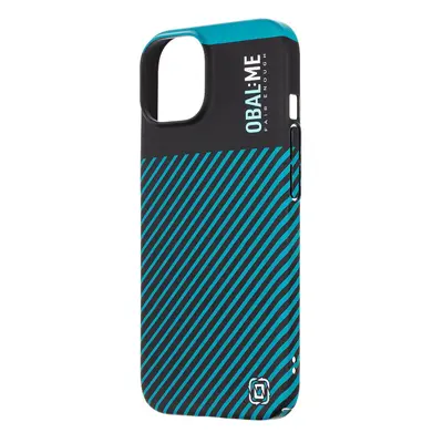 Zadní kryt OBAL:ME Flossy Stripes pro Apple iPhone 15 Black/Teal