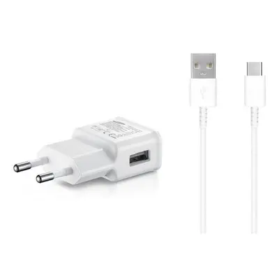 Cestovní nabíječka Samsung EP-TA200EWE + EP-DR140AWE 15W + kabel USB-C bílá (OOB Bulk)