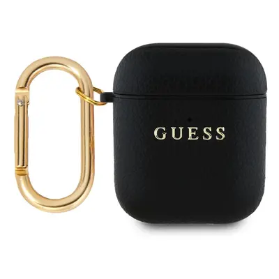 Pouzdro Guess PU Grained Classic Logo pro AirPods 1/2 Black