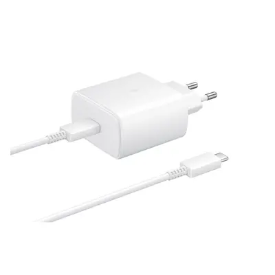 EP-TA845EWE + EP-DW767JWE Samsung Quickcharge 45W Cestovní nabíječka White (OOB Bulk)