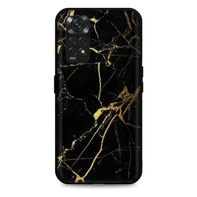 Kryt TopQ LUXURY Xiaomi Redmi Note 11 pevný Marble černo-zlatý 71927