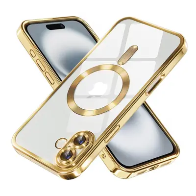 Kryt Techsuit Luxury Crystal MagSafe iPhone 16 zlatý 132915