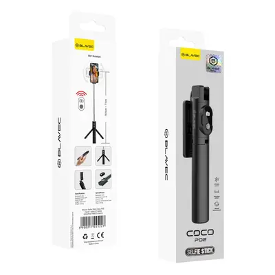 Selfie tripod tyč Blavec Coco P02 Bluetooth 0,7 m (SSCP02-TRB07) černá