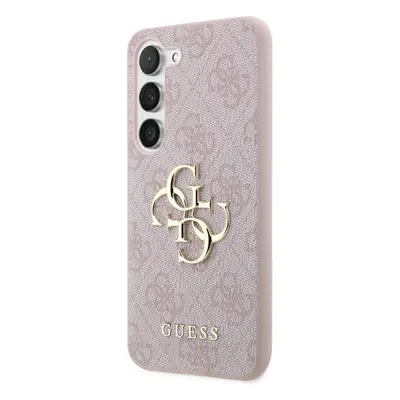 Guess PU 4G Metal Logo Zadní Kryt pro Samsung Galaxy S23 Pink