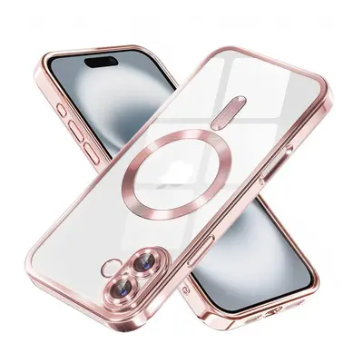 Kryt Techsuit Luxury Crystal MagSafe iPhone 16 růžový 132917