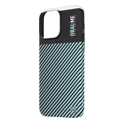 Zadní kryt OBAL:ME Flossy Stripes pro Apple iPhone 15 Pro Max Black/Sky Blue