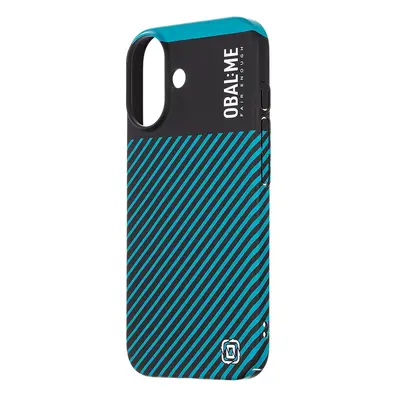 Zadní kryt OBAL:ME Flossy Stripes pro Apple iPhone 16 Black/Teal