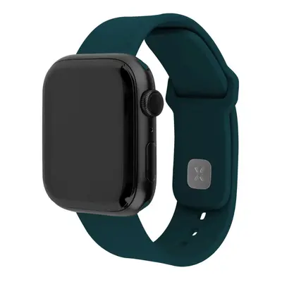 Set silikonových řemínků FIXED Silicone Sporty Strap pro Apple Watch 42-44-45-46mm, tmavě zelený