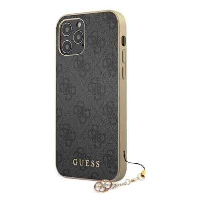 Guess 4G Charms Zadní Kryt pro iPhone 12/12 Pro 6.1 Grey