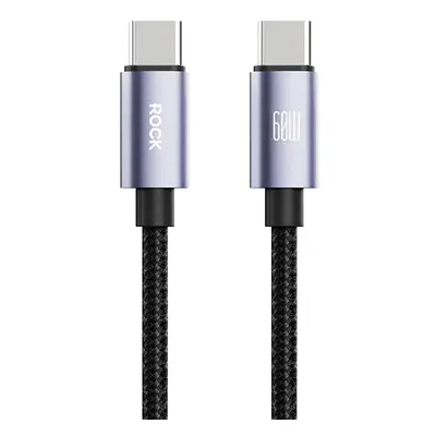 Datový kabel Rock Cable Deep Indigo Series braided USB-C - USB-C PD 60W 1,2m černý