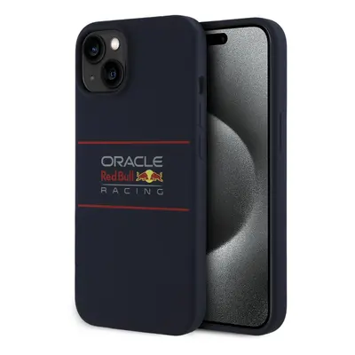 Zadní kryt Red Bull Silicone Horizontal Logo MagSafe pro iPhone 14 Navy