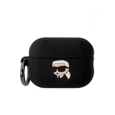 Karl Lagerfeld 3D Logo NFT Karl Head Silikonové Pouzdro pro Airpods Pro 2 Black