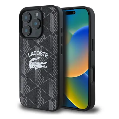 Zadní kryt Lacoste Blend Monogram MagSafe pro iPhone 16 Pro Black