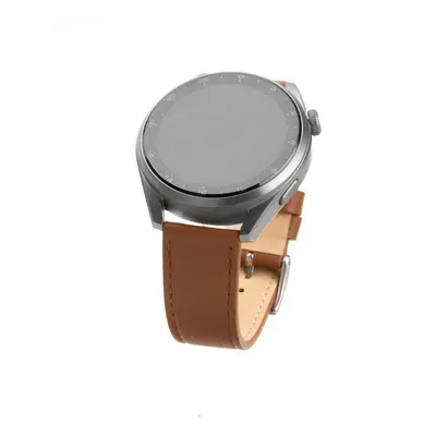 Kožený řemínek FIXED Leather Strap s Quick Release 22mm pro smartwatch, hnědý