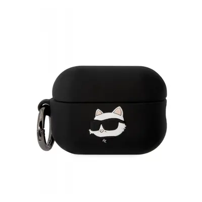 Karl Lagerfeld 3D Logo NFT Choupette Head Silikonové Pouzdro pro Airpods Pro 2 Black