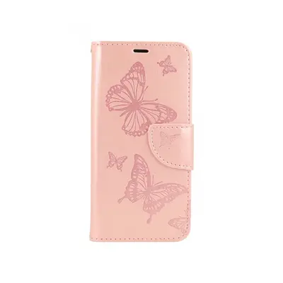 Pouzdro TopQ iPhone 12 mini knížkové Butterfly růžové světlé 62557