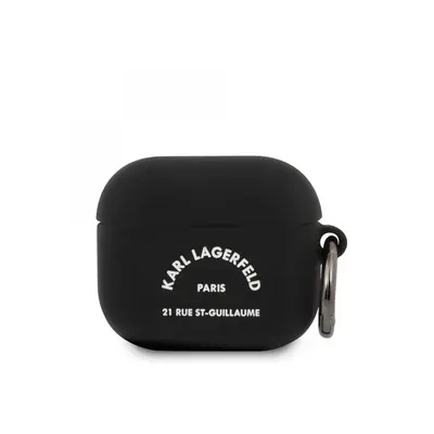 Karl Lagerfeld Rue St Guillaume Silikonové Pouzdro pro Airpods 3 Black