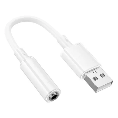 Adaptér Borofone BV22 Lemon - USB-A - jack 3,5 mm bílý