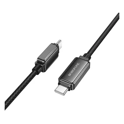 Datový kabel Borofone BU53 Meteor USB-C - USB-C 60W 3A 1,2m černý