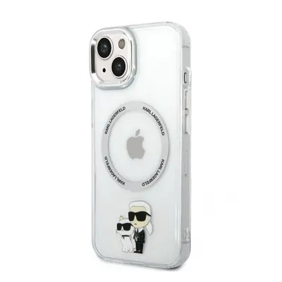 Zadní kryt Karl Lagerfeld MagSafe IML Karl and Choupette NFT na iPhone 13 průhledný