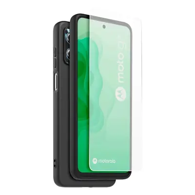 Zadní kryt CASR TPU + Tvrzené Sklo pro Motorola G13/G23 Black