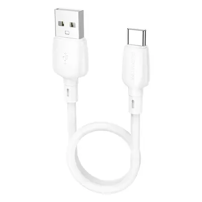 Kabel Borofone BX93 Super Power - USB na typ C - 27W 3A 0,25 metru bílý