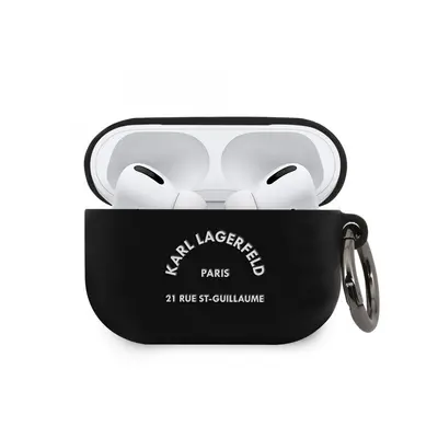 Karl Lagerfeld Rue St Guillaume Silikonové Pouzdro pro Airpods Pro Black