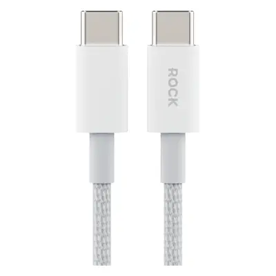 Datový kabel Rock Z20 USB-C - USB-C PD 60W 3A 1m bílý