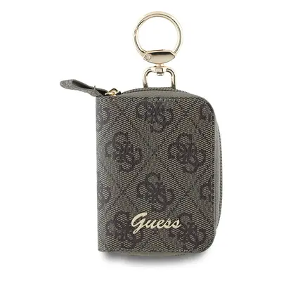 Klíčenka Guess PU 4G Script Logo Brown