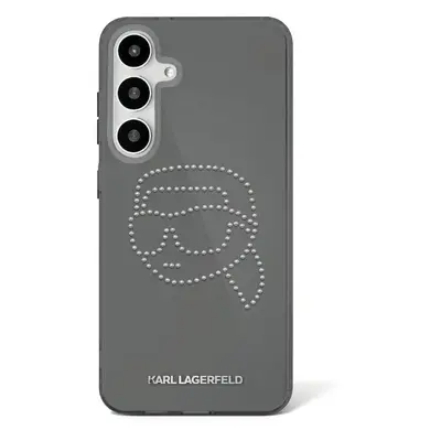 Originální zadní kryt KARL LAGERFELD Rhinestones Karl Head Logo pro Samsung Galaxy S25 black