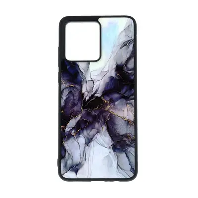 Kryt TopQ Marble Motorola Moto G84 5G pevný Smoky Blue 121031