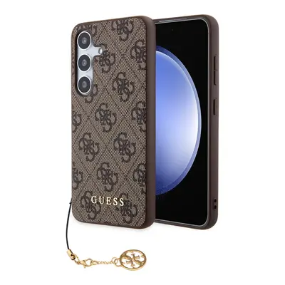 Guess 4G Charms Zadní Kryt pro Samsung Galaxy S24 Brown